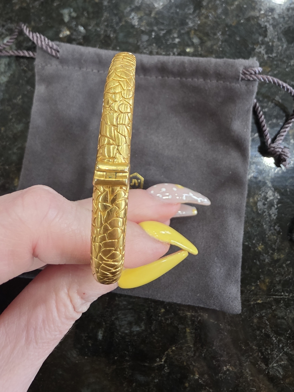 Julie Vos Gold Snake Cuff Bracelet Small - Picture 3 of 8